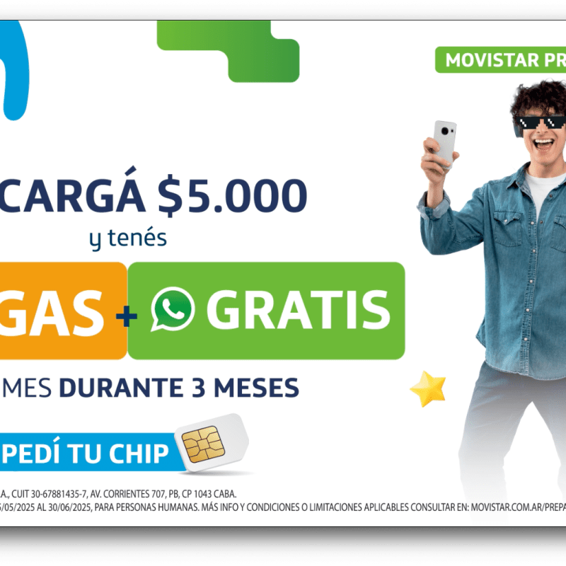 Movistar Prepago «5 gigas&nbsp;gratis»